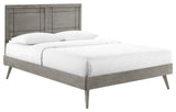Marlee Full Wood Platform Bed With Splayed Legs MOD-6628-GRY
