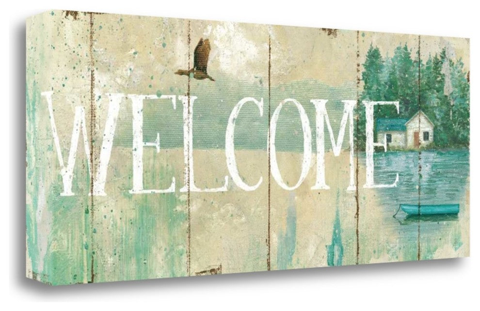 "Waterside Lodge III" By Daphne Brissonnet, Giclee Print on Gallery Wrap Canvas
