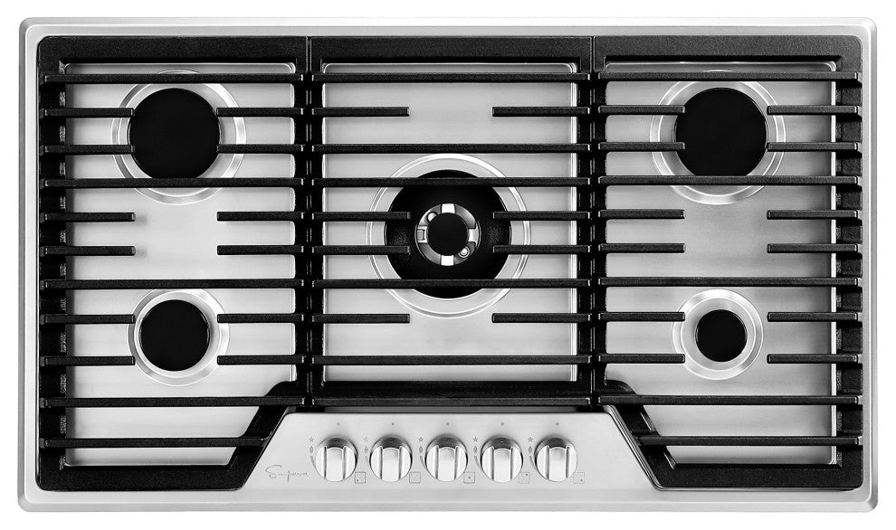 Empava 36-in Built-in Gas Cooktop with 5 Sealed Burners - LPG Convertible