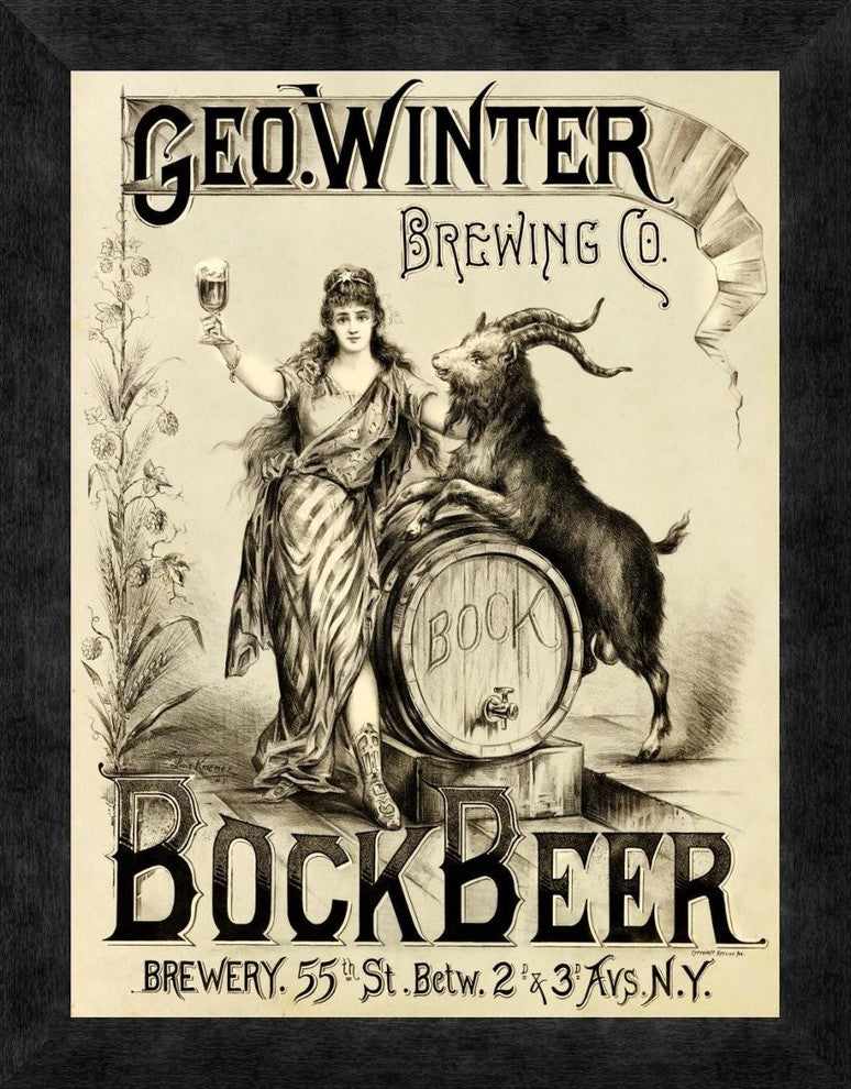 "George Winter Brewing Company"  by Vintage Booze Labels, 14x18"