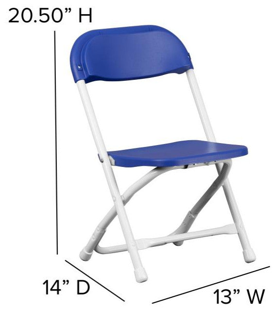 2 Pack Kids Plastic Folding Chair, Blue