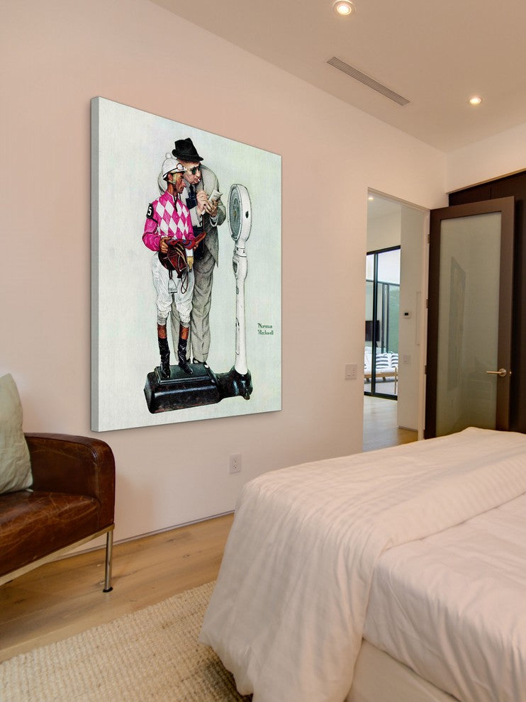 "Jockey Weighing In" Painting Print on Canvas by Norman Rockwell