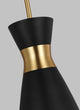 Heath Small Pendant, Midnight Black and Burnished Brass