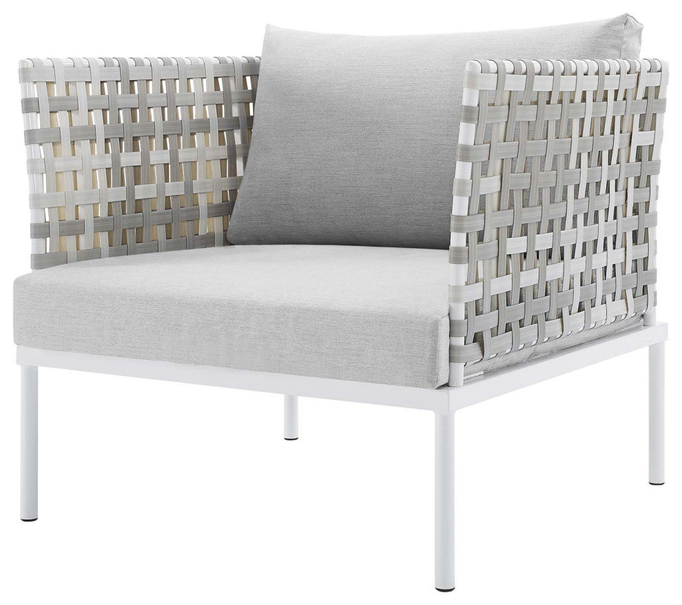Lounge Chair Table Set, Sunbrella, Aluminum, Metal, Gray, Modern, Outdoor