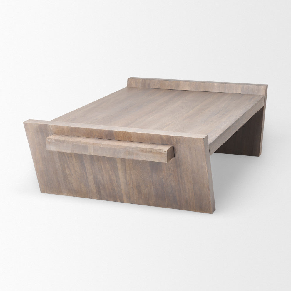 Elaine II Light Brown Solid Wood Coffee Table
