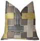 Hummingbird Isle Yellow, Beige and Gray Luxury Throw Pillow, 12"x20"