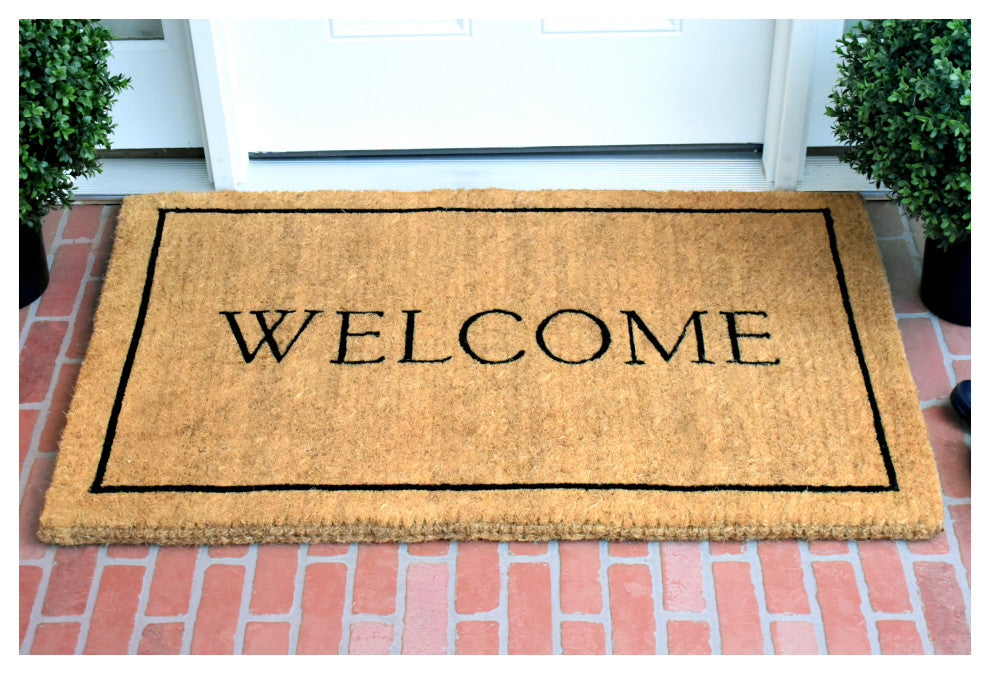 Calloway Mills Welcome Border, 100% Coir Doormat, 30"x48"