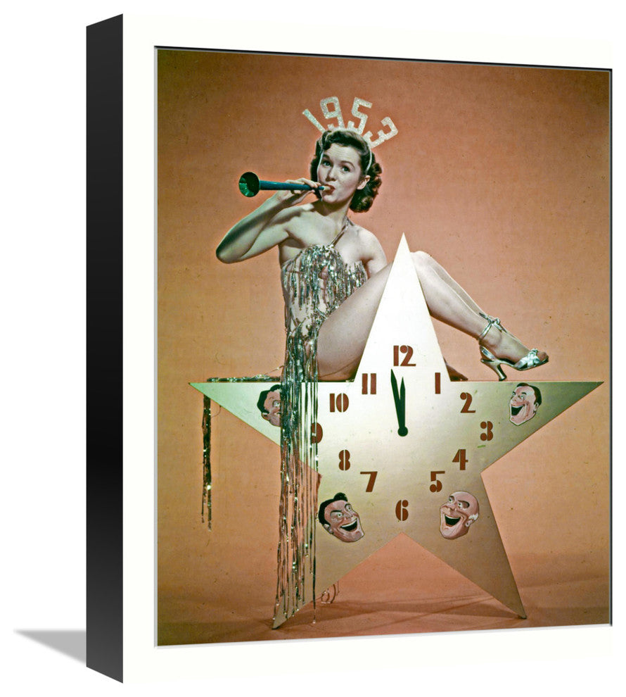 Happy New Year 1953, Debbie Reynolds, 13x16