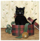 "Christmas Kitty IV" Digital Paper Print by David Carter Brown, 26"x26"