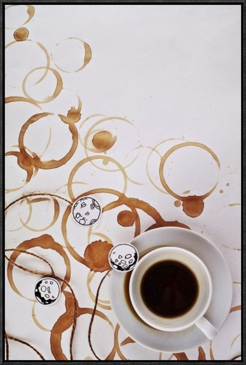 "Moon Map" Framed Canvas Giclee by Dina Belenko, 21x31"