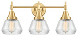 Innovations 447-3W-SG-G172 3-Light Bath Vanity Light, Satin Gold
