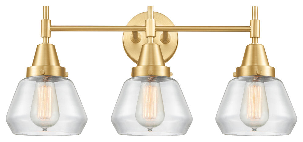 Innovations 447-3W-SG-G172 3-Light Bath Vanity Light, Satin Gold