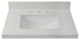 Chantilly White Quartz Top With Mounted White Rectangular Ceramic Basin, 31"