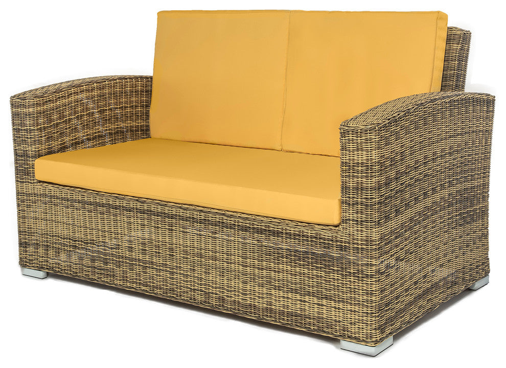 Suva Brown Wicker 4-Piece Conversation Set