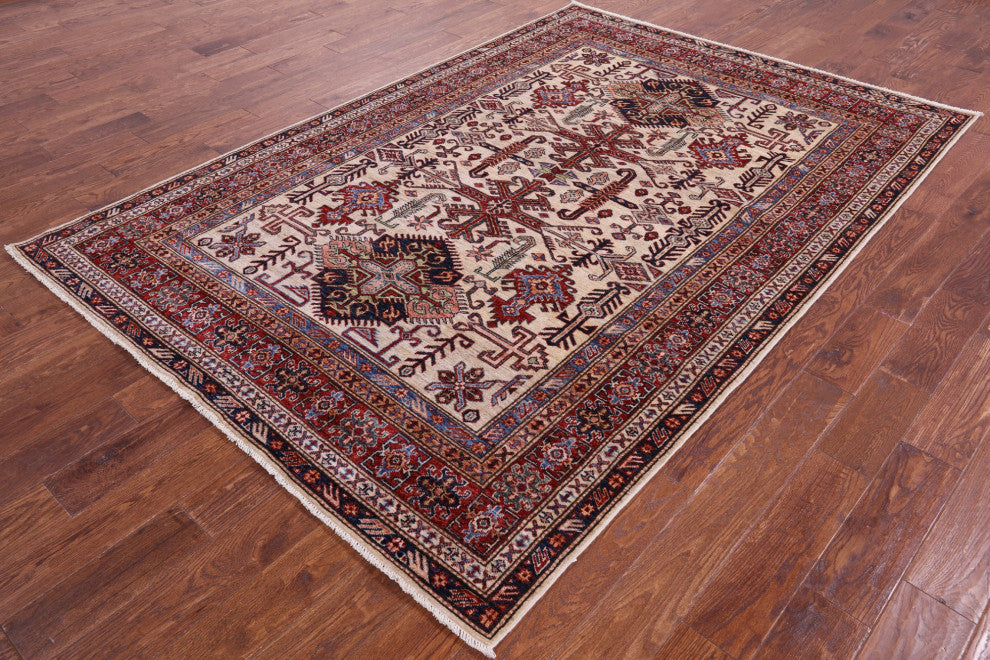 Super Kazak Hand Knotted Wool Rug 6' 0" X 8' 8" Q10528