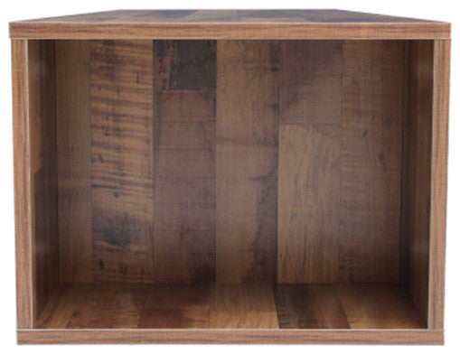 Wall Mounted Media Console floating tv shelf adjustable brown TV stand