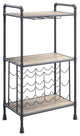 Ac00364, Wine Rack, Antique Oak & Sandy Gray Finish, Brantley