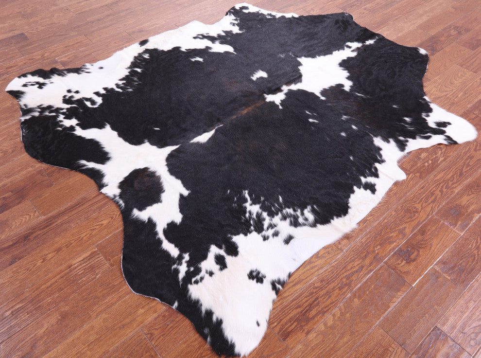 7' 1" X 6' 4" Organic Natural Hair-On Cowhide Area Rug C1710