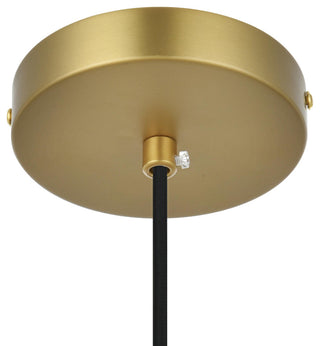 Home Living 10" Pendant Clear Shade, Satin Gold