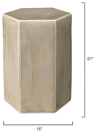 Porto Ceramic Indoor/Outdoor Side Table, Pistachio, Large