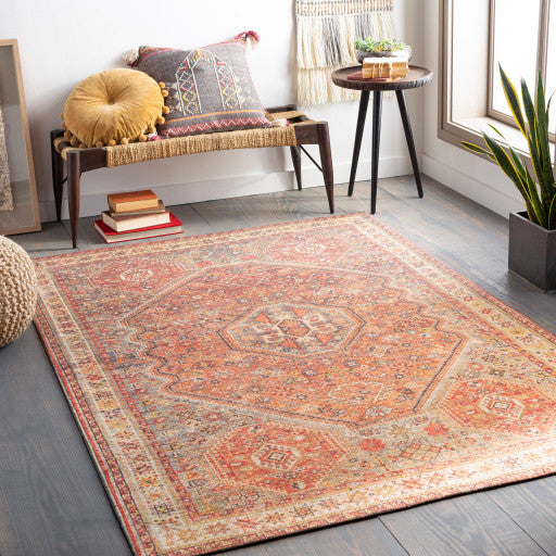 Surya Unique UNQ-2311 7'6"x9'6" Rug, Burnt Orange/Gray/Orange/Yellow/Ivory/Sage