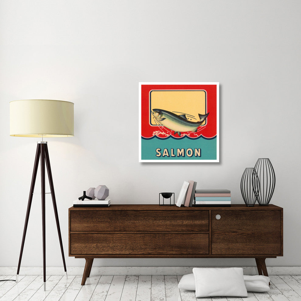 "Salmon" Digital Paper Print by Retrolabel, 32"x32"