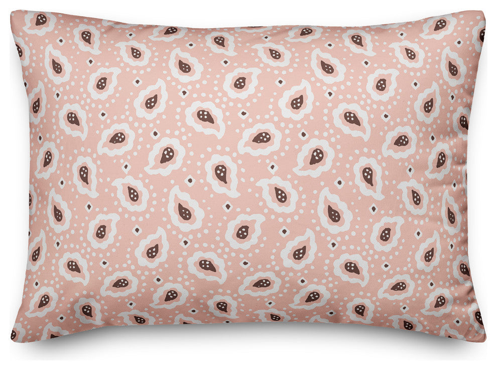 Paisely Pattern in Pink Throw Pillow