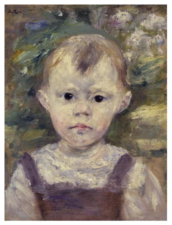 "Portrait Of A Little Boy" Digital Paper Print by Pierre-Auguste Renoir, 14"x18"