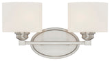 Kane 2-Light Bath Vanity Fixture Vanity, Satin Nickel