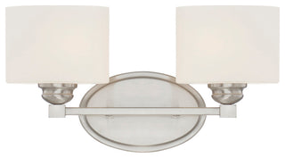 Kane 2-Light Bath Vanity Fixture Vanity, Satin Nickel