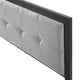 Tufted Headboard, Queen Size, Fabric, Black Gray, Modern Contemporary