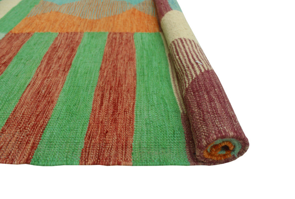 Winchester Kilim Bismarck Purple/Beige Rug, 5'0x6'8