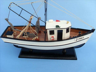 Wooden Forrest Gump, Jenny Model Shrimp Boat, 16"