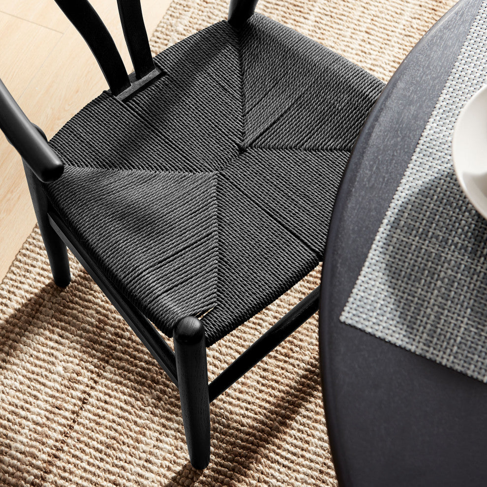 Amish 29" Wood Dining Chair, Black Black