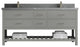 Parker 72 Double Sink Bath Vanity in Elephant Skin Gray  2" Piatra Gray
