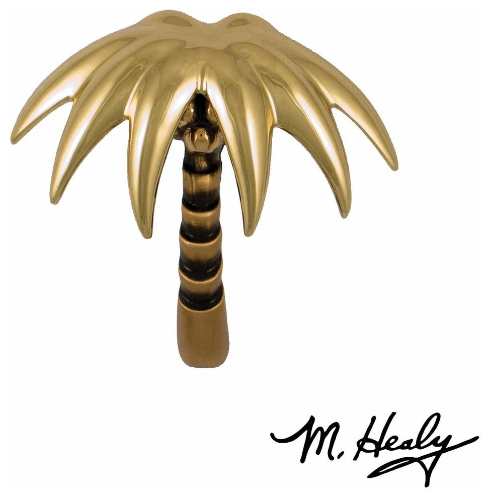 Palm Tree Door Knocker, Brass