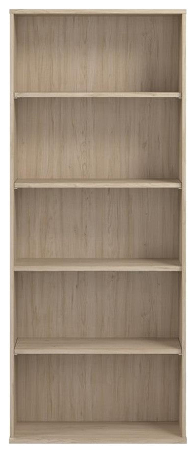 Hustle Tall 5 Shelf Bookcase in Natural Elm - Engineered Wood