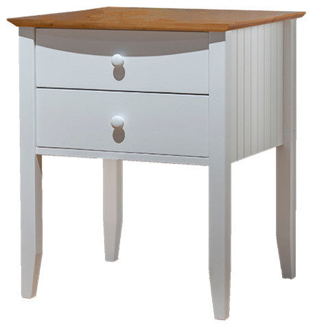 Coastal 2-Drawer Nightstand, Coastal White