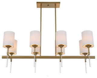 Uttermost 21388 Awyr 8 Light 44"W Linear Chandelier - Multi-Colored