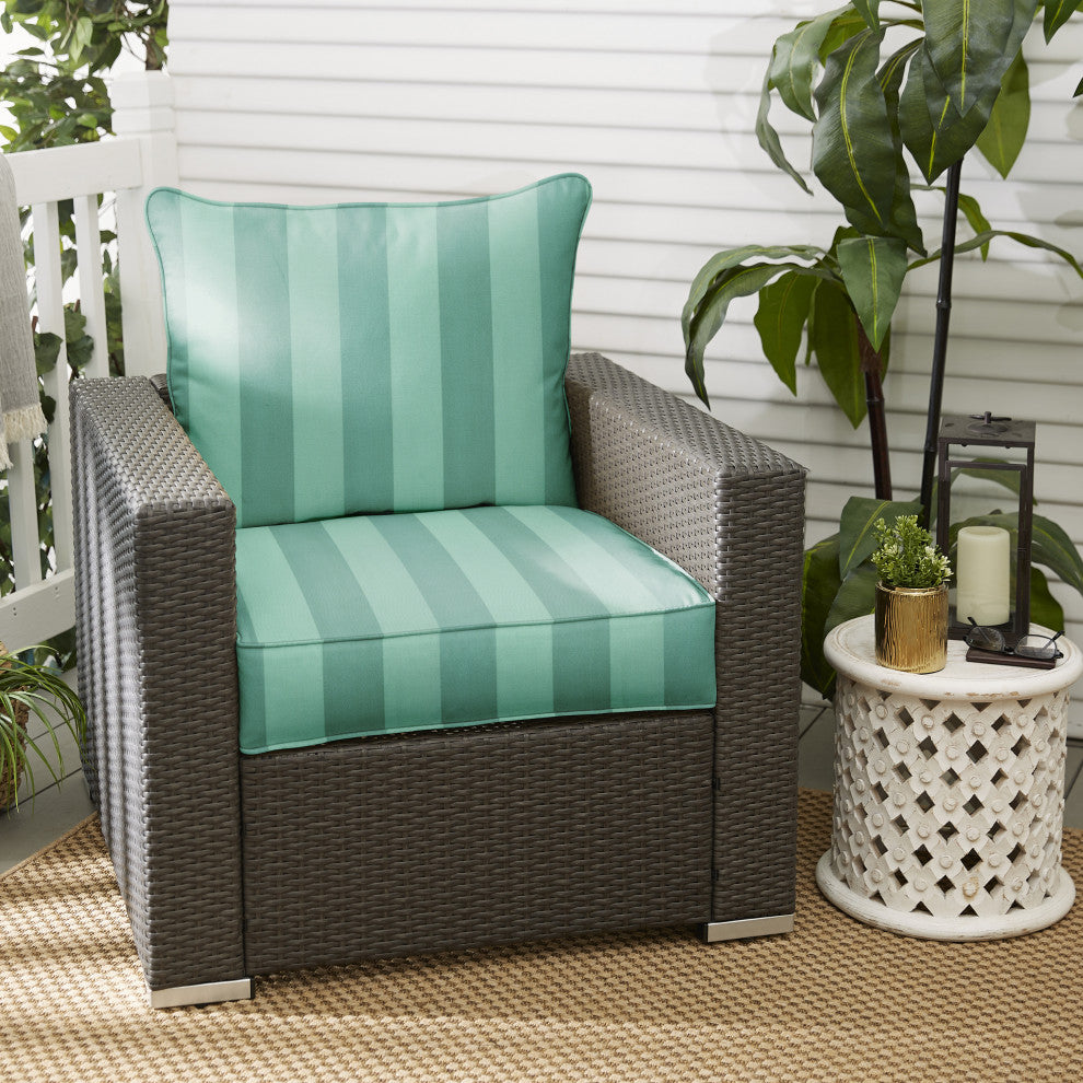 Sorra Home Preview Lagoon Corded Deep Seating Pillow With Cushion Set, 27x29x5