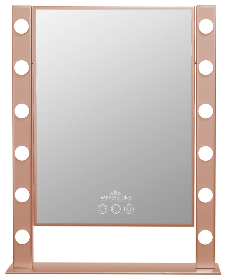 Cinematique XL Tri Tone LED Makeup Mirror, Rosegold