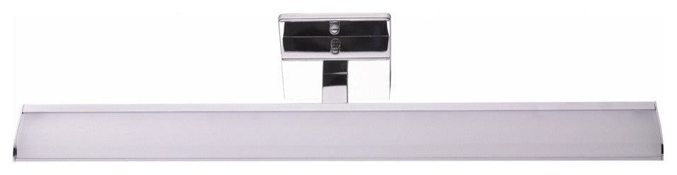3x3.2W LED Vanity Light With Chrome Finish and White Acrylic Shade
