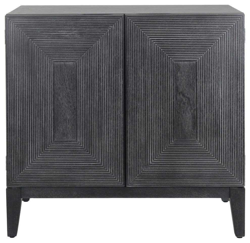 Covey Cabinet 2 Doors, Brushstroke Black