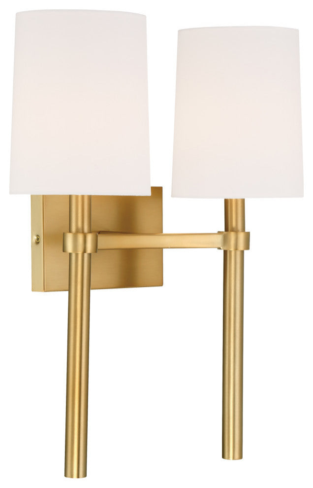 Bromley 2 Light Vibrant Gold Wall Mount