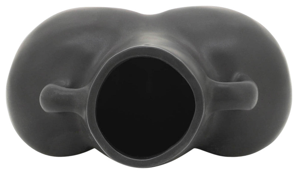 Ceramic 6" Half Body Vase, Black