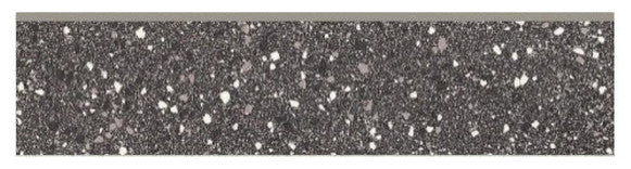 Porcelain Tile Trims Rock look Matte Bullnose 3x12, Flat Gray Black White