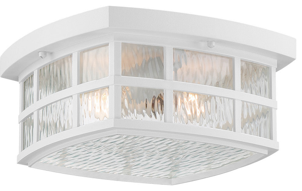 Stonington 2-Light Outdoor Lantern, White Lustre