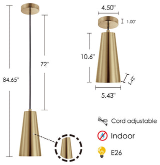 Pratella 1 1 Light Mini Pendant Brushed Gold Brushed Gold