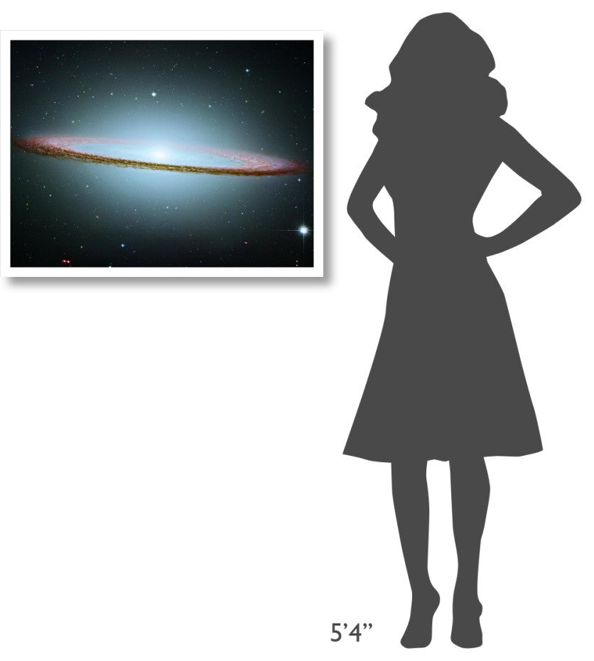 "M104 - The Sombrero Galaxy - Colored with Infrared Data" Print by NASA, 34"x26"
