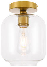 Elegant Lighting LD2270 Collier 7"W Semi-flush Ceiling Fixture - Brass